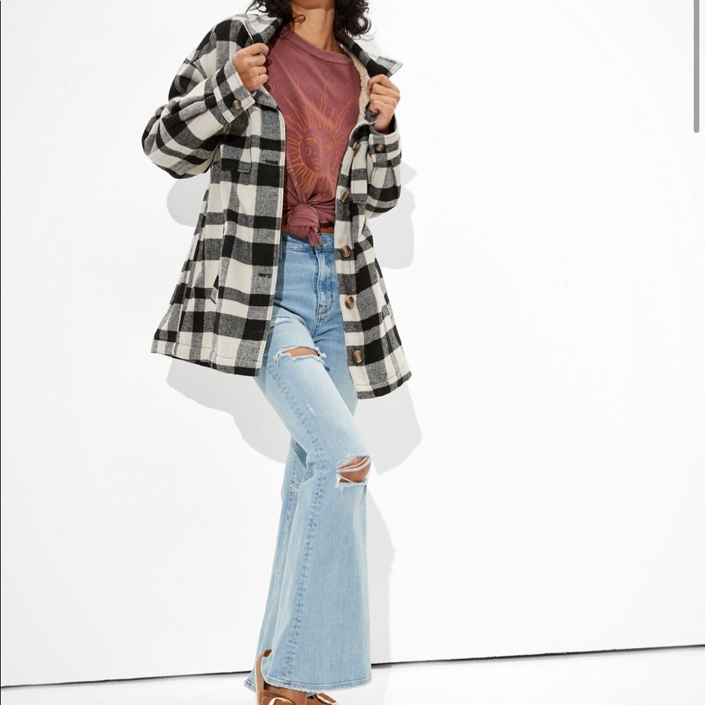 American Eagle Flannel Shirt Jacket